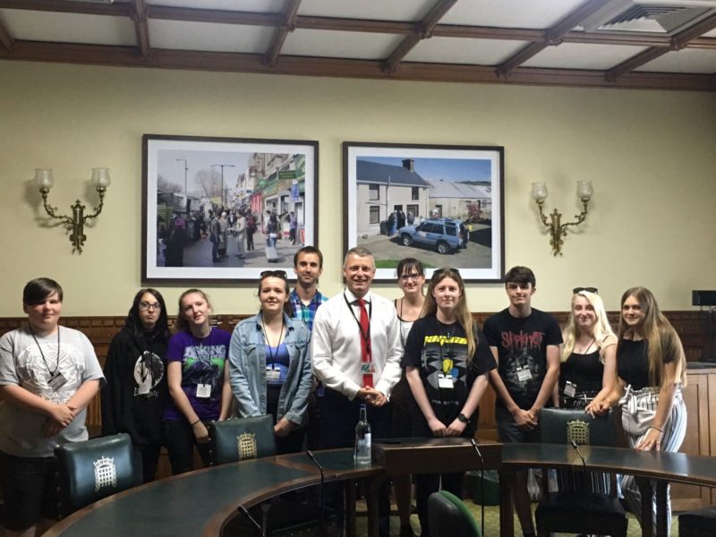 Luke with the Mutley Youth Group in Parliament