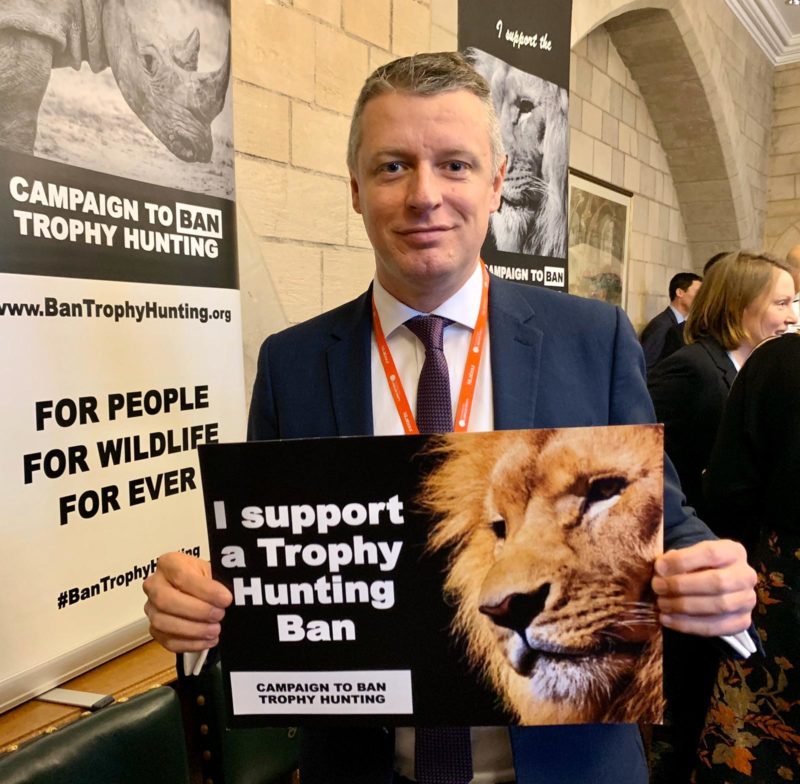 Luke Pollard MP supports a blanket trophy hunting ban.