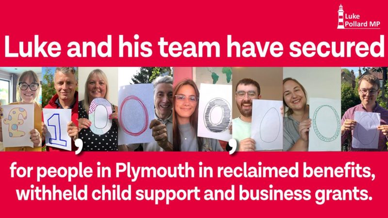 Luke and his team celebrate securing £1,000,000 for Plymouth