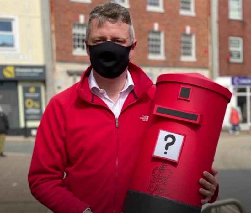 Campaigning for a post box in Stoke village