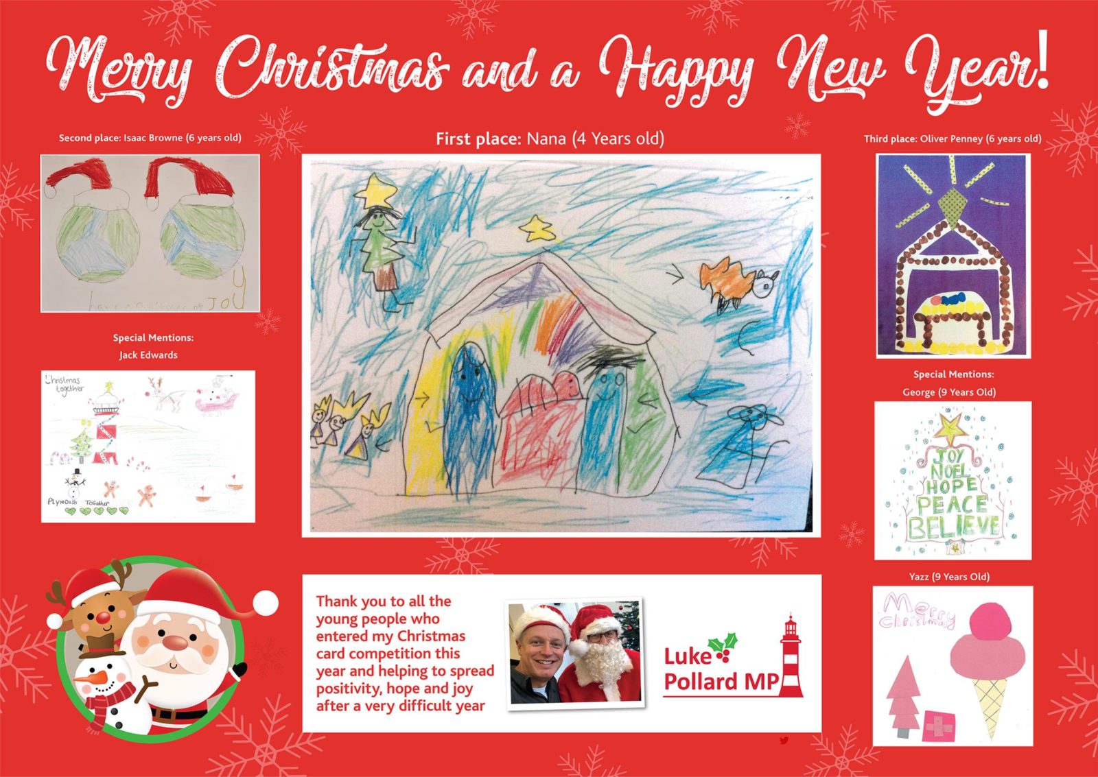 Christmas Card Competition Winning Entries 2021