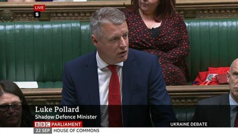 Luke Pollard opens Ukraine debate for Labour in Parliament