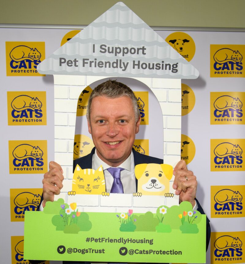 Luke Pollard at Pet-Friendly Housing Event by Dogs Trust and Cat Protection