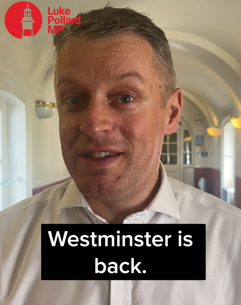 Luke’s priorities as Parliament returns - Luke Pollard MP