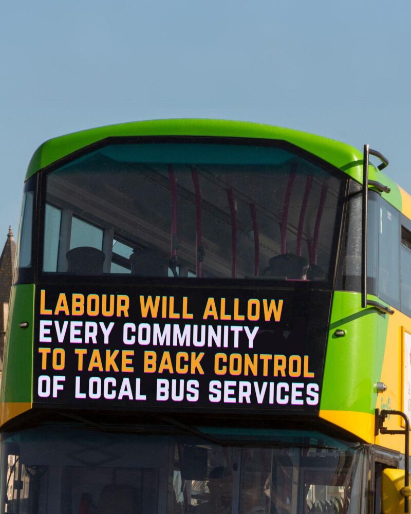 Labour Party bus graphic: 